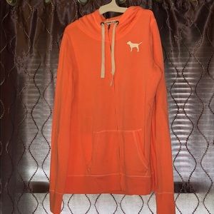 Victoria’s Secret PINK Orange Zip Up Hoodie